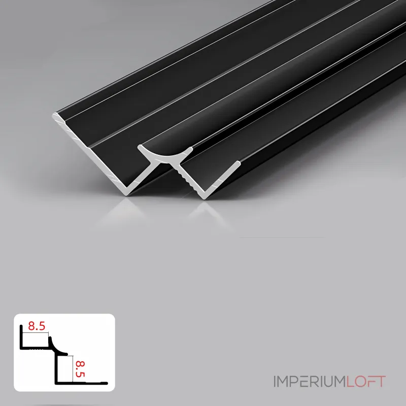 Профиль угловой внутренний алюминиевый для панелей 8 мм черный 5957-88 от KBOOS Профиль угловой внутренний алюминиевый для панелей 8 мм черный 5957-88 от KBOOS