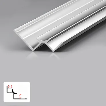 Профиль угловой внутренний алюминиевый для панелей 5 мм серебристый 5942-88