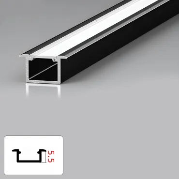 Профиль соединительный алюминиевый для стеновых панелей 5 мм черный универсальный 6088-88 Профиль соединительный алюминиевый для стеновых панелей 5 мм черный универсальный 6088-88