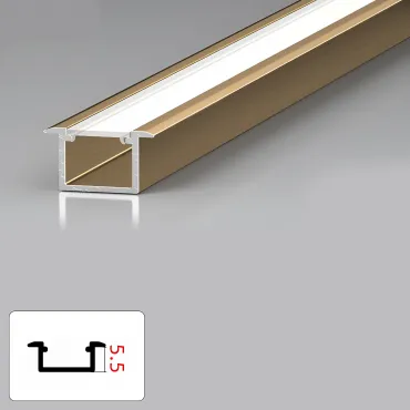 Профиль соединительный алюминиевый для стеновых панелей 5 мм латунь универсальный 6089-88 Профиль соединительный алюминиевый для стеновых панелей 5 мм латунь универсальный 6089-88