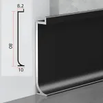 Универсальный профиль-плинтус алюминиевый для панелей 8 мм черный 6151-88 от KBOOS Универсальный профиль-плинтус алюминиевый для панелей 8 мм черный 6151-88 от KBOOS