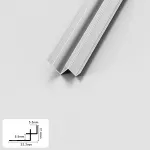 Профиль угловой внутренний алюминиевый для панелей 5 мм серебристый 5161-88 от KBOOS Профиль угловой внутренний алюминиевый для панелей 5 мм серебристый 5161-88 от KBOOS