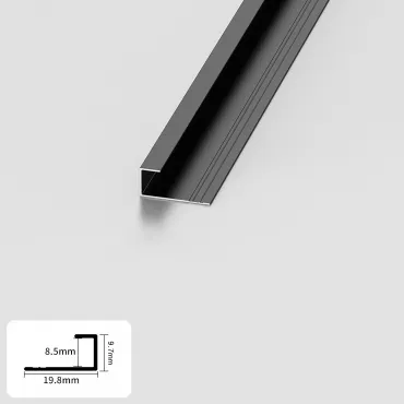 Профиль торцевой алюминиевый для панелей 8 мм черный 4800-88 Профиль торцевой алюминиевый для панелей 8 мм черный 4800-88
