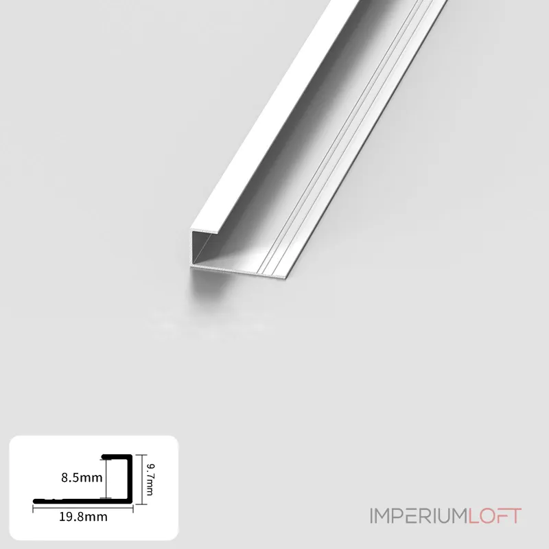 Профиль торцевой алюминиевый для панелей 8 мм белый 4794-88 от KBOOS Профиль торцевой алюминиевый для панелей 8 мм белый 4794-88 от KBOOS