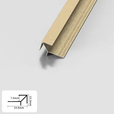 Профиль угловой внешний алюминиевый для панелей 7 мм латунь 5649-88 Профиль угловой внешний алюминиевый для панелей 7 мм латунь 5649-88