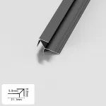 Профиль угловой внешний алюминиевый для панелей 5 мм черный 5653-88 от KBOOS