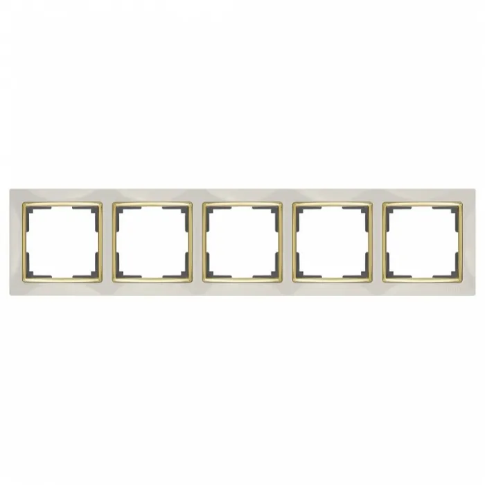 Рамка на 5 постов Werkel Snabb WL03-Frame-05-ivory-GD от ImperiumLoft