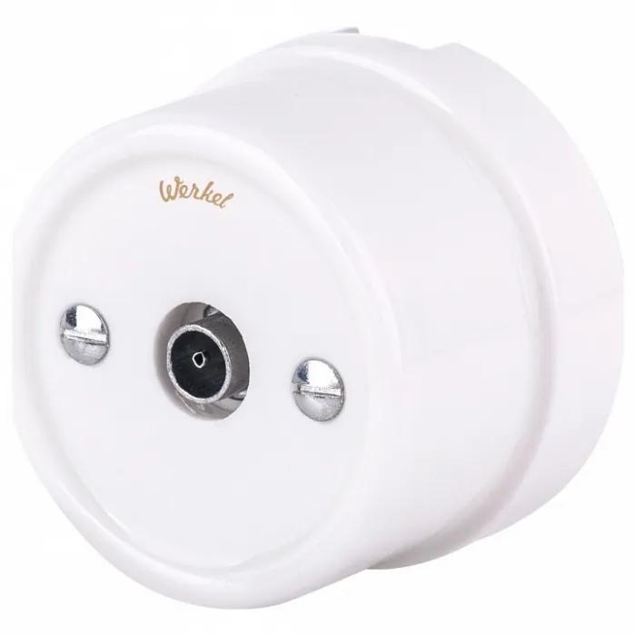 ТВ-розетка без рамки Werkel Retro WL18-02-05 white от ImperiumLoft