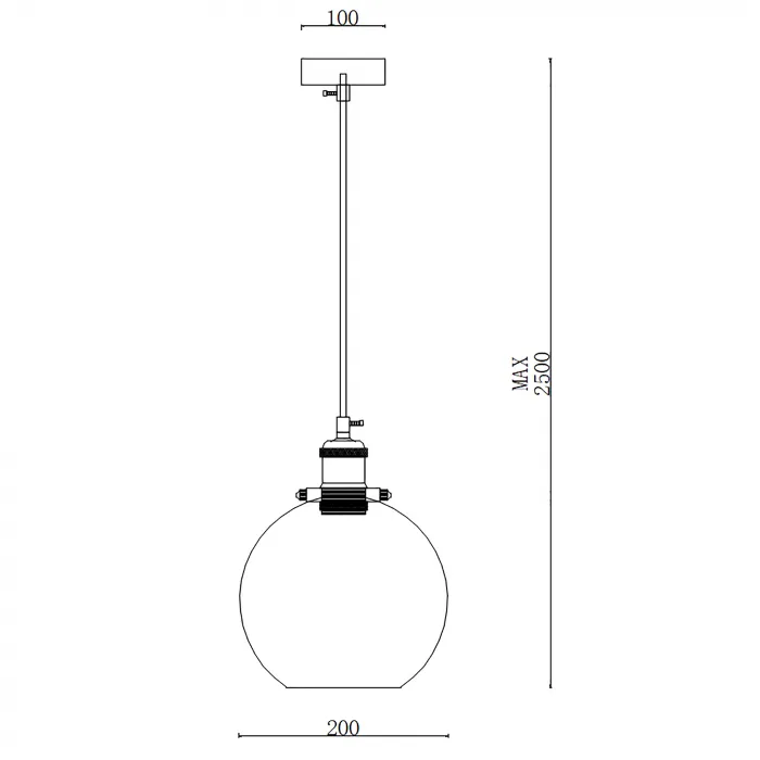 Подвесной светильник Loft Clear Glass Sphere Cloche от ImperiumLoft