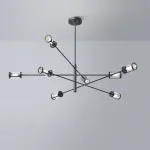 Дизайнерская люстра SKELBY H32 Black/Transparent от ImperiumLoft