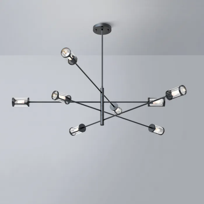 Дизайнерская люстра SKELBY H32 Black/Transparent от ImperiumLoft