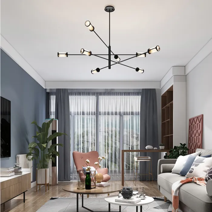 Дизайнерская люстра SKELBY H32 Black/Transparent от ImperiumLoft