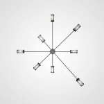 Дизайнерская люстра SKELBY H32 White/Transparent от ImperiumLoft