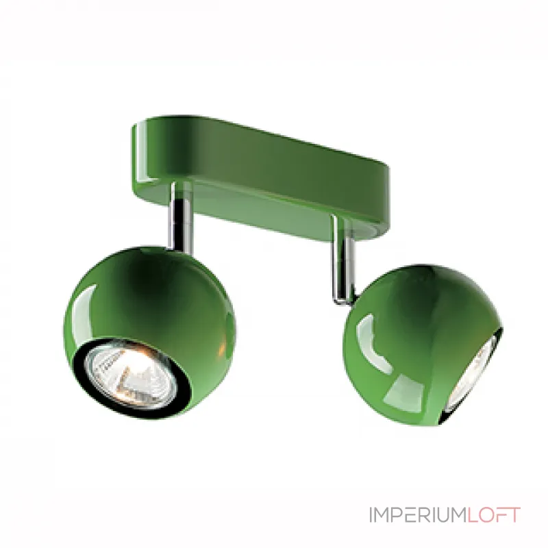 LIGHT EYE 2 GU10 светильник накладной для 2-х ламп GU10 по 50Вт макс., папоротниковый (RAL6025)