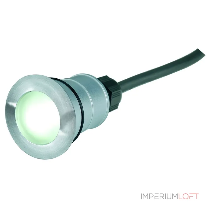 POWER TRAIL-LITE ROUND светильник встраив. IP67 c PowerLED 1Вт, 5700K, 90lm, сталь/ стекло матовое