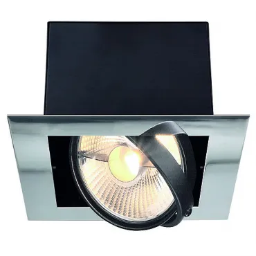 AIXLIGHT® FLAT SINGLE ES111 светильник встраиваемый для лампы ES111 75Вт макс., хром/ черный