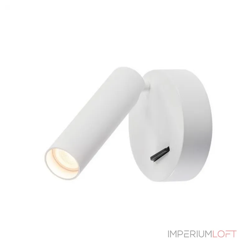 KARPO SPOT 1 светильник накладной с выключателем и с LED 6Вт, 3000К, 400lm, белый