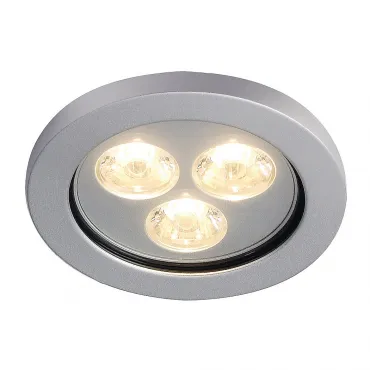 EYEDOWN LED 3x1W светильник встраиваемый IP44 с 3 PowerLED по 1Вт, 3000К, 190lm,15°, 350mA, алюминий