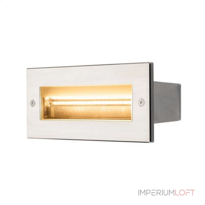 BRICK LED ASYMETRIC PRO светильник встраиваемый IP65 с LED 9Вт (11Вт), 3000K, 40°, 850lm, сталь