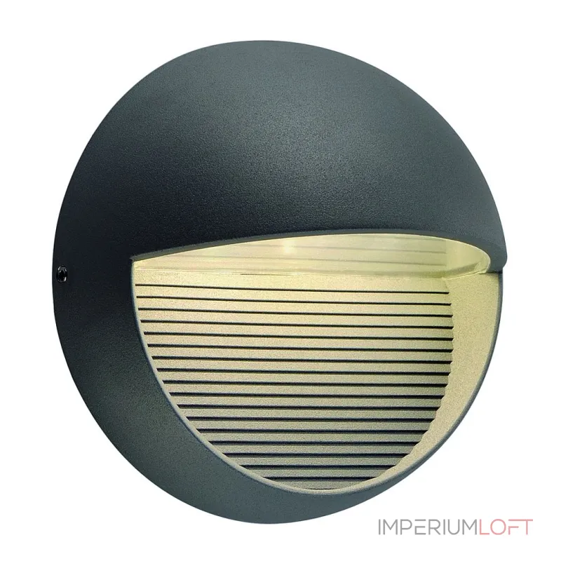 LED DOWNUNDER ROUND светильник настенный IP44 с 3 PowerLED по 1Вт (5Вт), 3000K, 100lm, антрацит