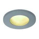DOLIX OUT ROUND GU10 светильник встраиваемый IP44 для лампы GU10 35Вт макс., серебристый/ стекло мат