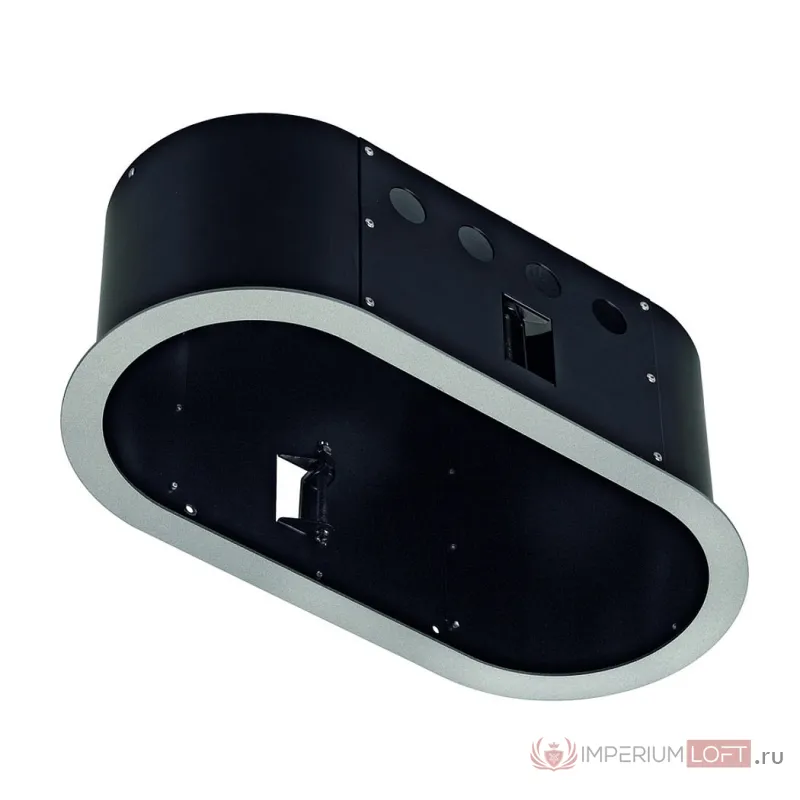 AIXLIGHT® PRO, 2 FLAT FRAME ROUND корпус с рамкой для 2-х светильников MODULE, серебристый/ черный от ImperiumLoft