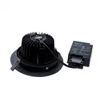 NEW TRIA XXL ROUND SET светильник с COB LED 25ВТ (29Вт), 2700К, 2210lm, 38°, с бл. питания, черный