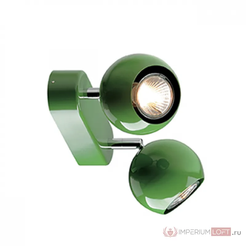 LIGHT EYE 2 GU10 светильник накладной для 2-х ламп GU10 по 50Вт макс., папоротниковый (RAL6025) от ImperiumLoft