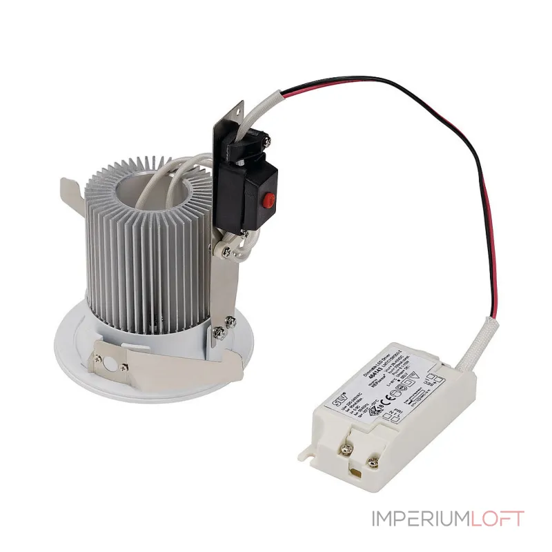 CONTONE® ROUND светильник встраиваемый IP44 с COB LED 13Вт (16Вт), 3000К-2000К, 890lm, с БП, белый CONTONE® ROUND светильник встраиваемый IP44 с COB LED 13Вт (16Вт), 3000К-2000К, 890lm, с БП, белый