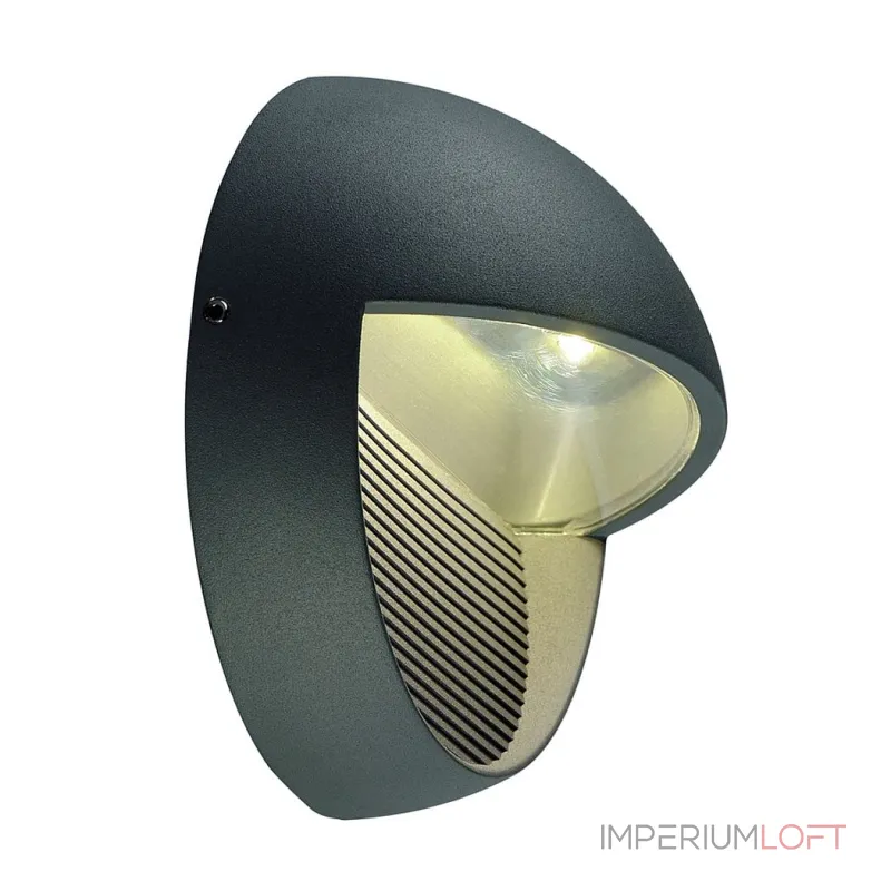 LED DOWNUNDER ROUND светильник настенный IP44 с 3 PowerLED по 1Вт (5Вт), 3000K, 100lm, антрацит