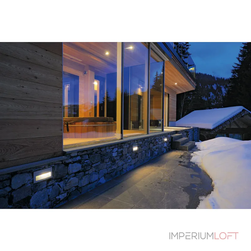 BRICK LED DOWNUNDER светильник встраиваемый IP54 c 18 SMD LED 1Вт (1.4Вт), 3000K, 110lm, серебристый