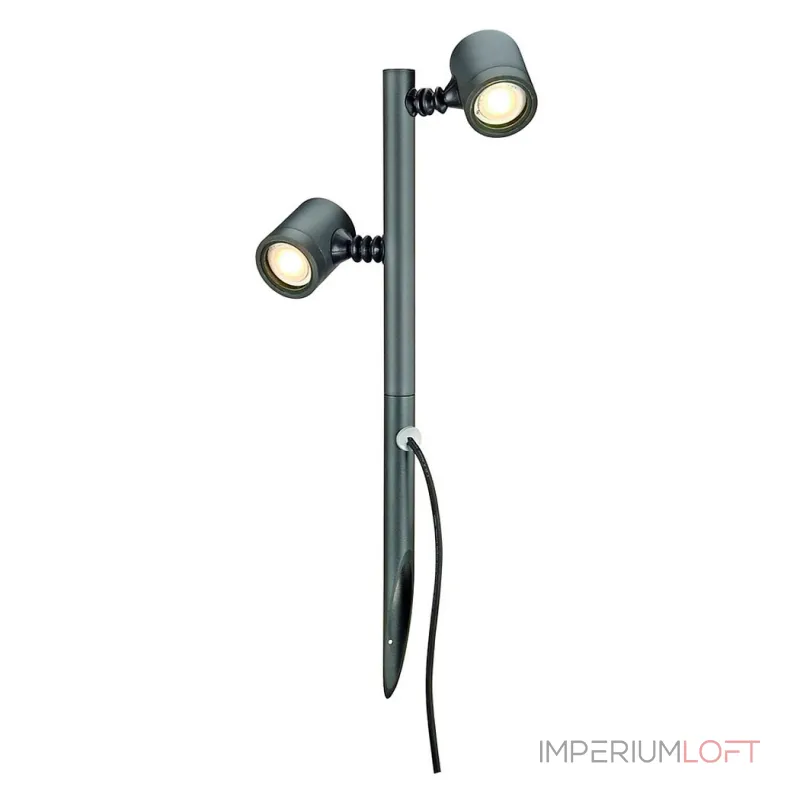 NEW MYRA 2 cветильник IP44 без основания для 2-х LED GU10 по 4.5Вт макс., антрацит