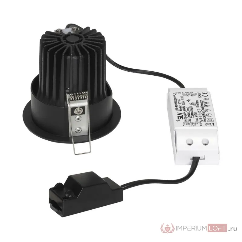 H-LIGHT 1 LED светильник встраиваемый с LED 11.5Вт (12Вт), 2700К, 265lm, черный от ImperiumLoft