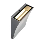 DELWA WIDE светильник настенный IP44 с SMD LED 8.8Вт, 3000K, 910лм, 100°, серебристый
