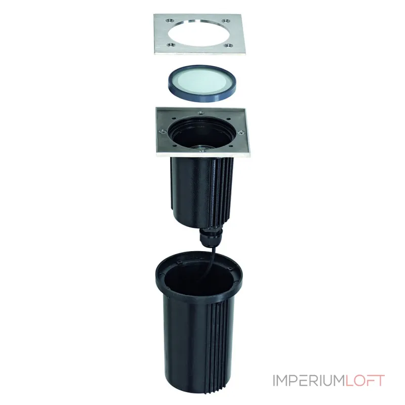 DASAR® EXACT GU10 SQUARE светильник встраиваемый IP67 для лампы GU10 35Вт макс., сталь DASAR® EXACT GU10 SQUARE светильник встраиваемый IP67 для лампы GU10 35Вт макс., сталь