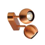 LIGHT EYE 2 GU10 светильник накладной для 2-х ламп GU10 по 50Вт макс., матированная медь