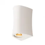 PLASTRA CURVE LED светильник настенный с LED 2x 2.2Вт (6.6Вт), 3000К, 200lm, белый гипс