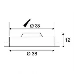 MEDO 40 LED FRAMELESS светильник встраиваемый с LED 29Вт, 3000К, 105°, 2000лм, упр. 1-10В, белый