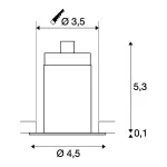 TRITON MINI LED светильник встраиваемый 350мА с LED 1.2Вт, 3000К, 70лм, 12°, CRI>90, черный/ золото