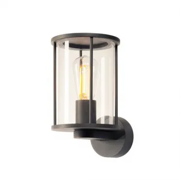 PHOTONIA светильник настенный IP55, для лампы Е27 60Вт макс, антрацит/ стекло прозрачное