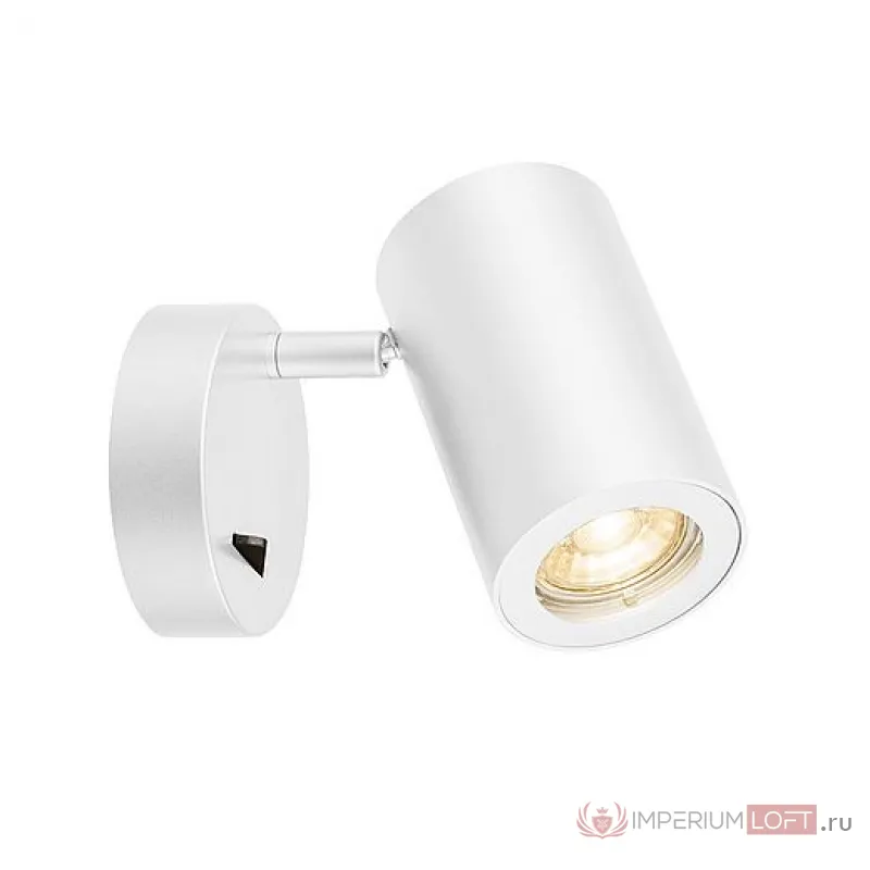 ENOLA_B SINGLE SPOT светильник накладной для лампы GU10 50Вт макс., с выключателем, белый от ImperiumLoft