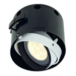 AIXLIGHT® PRO, 1 FLAT FRAMELESS ROUND корпус без рамки для 1-го светильника MODULE, черный