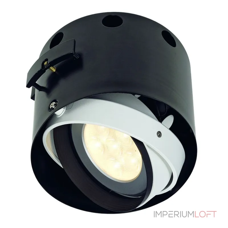 AIXLIGHT® PRO, 1 FLAT FRAMELESS ROUND корпус без рамки для 1-го светильника MODULE, черный