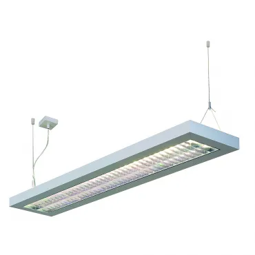 LONG GRILL 2x 28W светильник подвесной с ЭПРА для 2-х ламп Т16 G5 по 28Вт, серебристый
