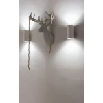 PLASTRA CURVE LED светильник настенный с LED 2x 2.2Вт (6.6Вт), 3000К, 200lm, белый гипс