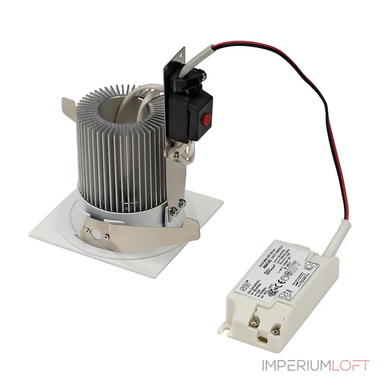 CONTONE® SQUARE светильник встраиваемый IP44 с COB LED 13Вт (16Вт), 3000К-2000К, 890lm, с БП, белый CONTONE® SQUARE светильник встраиваемый IP44 с COB LED 13Вт (16Вт), 3000К-2000К, 890lm, с БП, белый