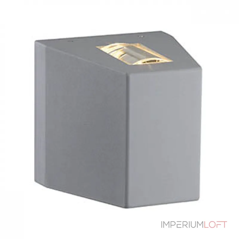 OUT BEAM LED светильник настенный IP44 с LED 18Вт, 3000K, 690lm+65lm, 80°+2°, серебристый