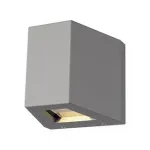 OUT BEAM LED светильник настенный IP44 с LED 18Вт, 3000K, 690lm+65lm, 80°+2°, серебристый