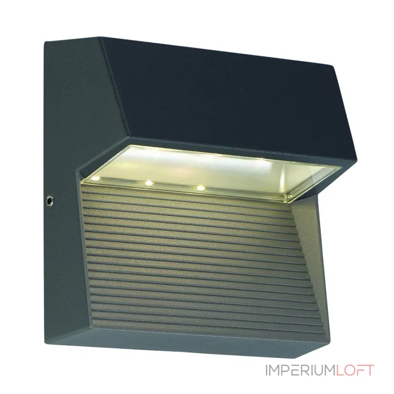 LED DOWNUNDER SQUARE светильник настенный IP44 с 3 PowerLED по 1Вт (5Вт), 3000K, 100lm, антрацит
