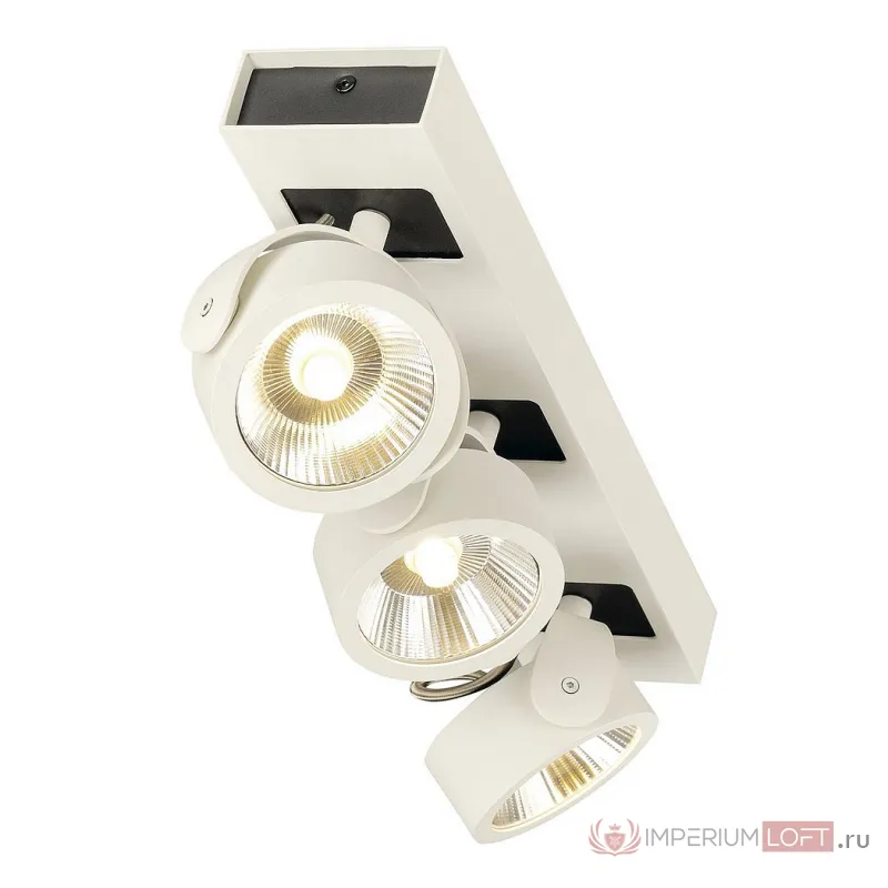 KALU 3 LED светильник накладной с COB LED 47Вт, 3000К, 3000лм, 24°, белый/ черный от ImperiumLoft